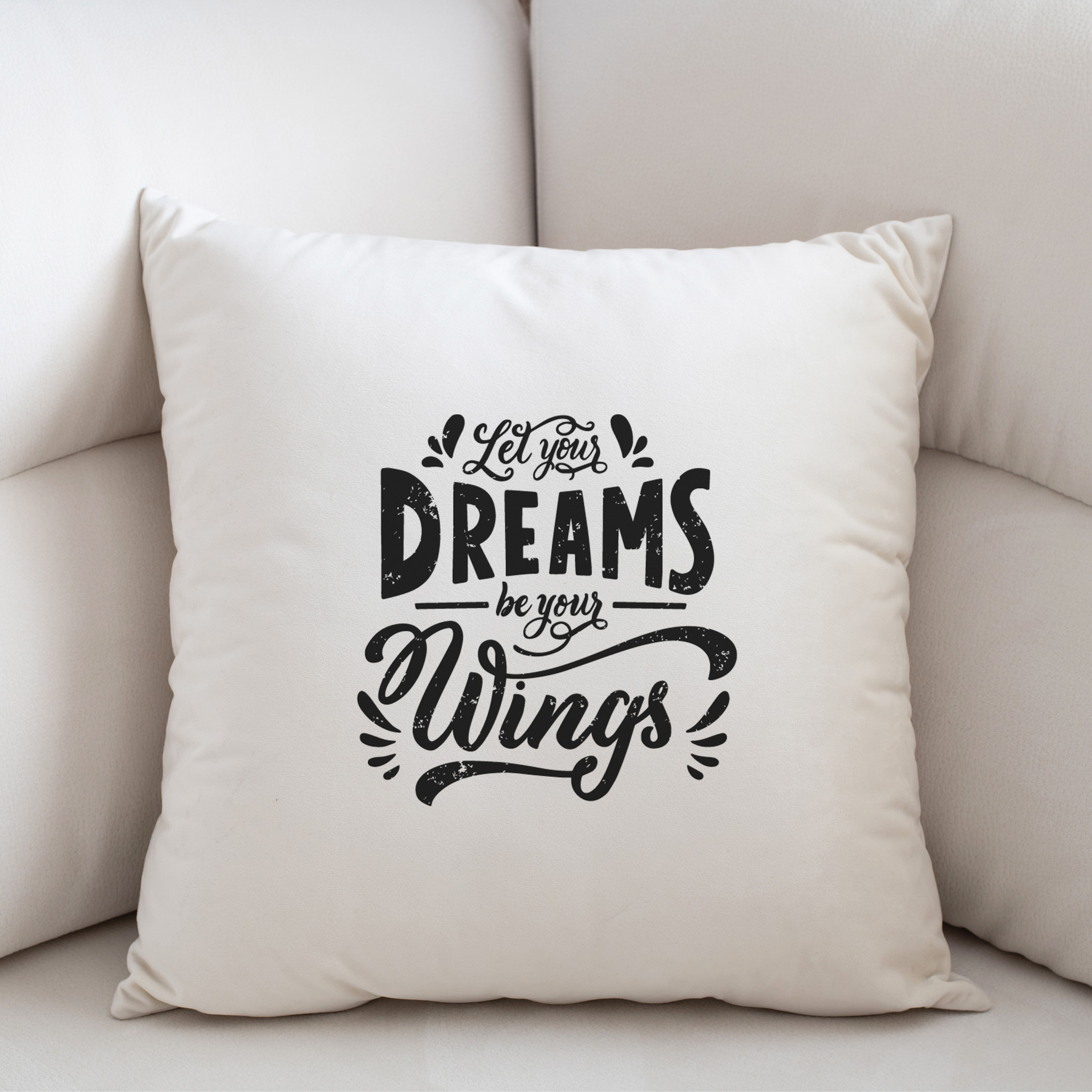 dreams wings pillow