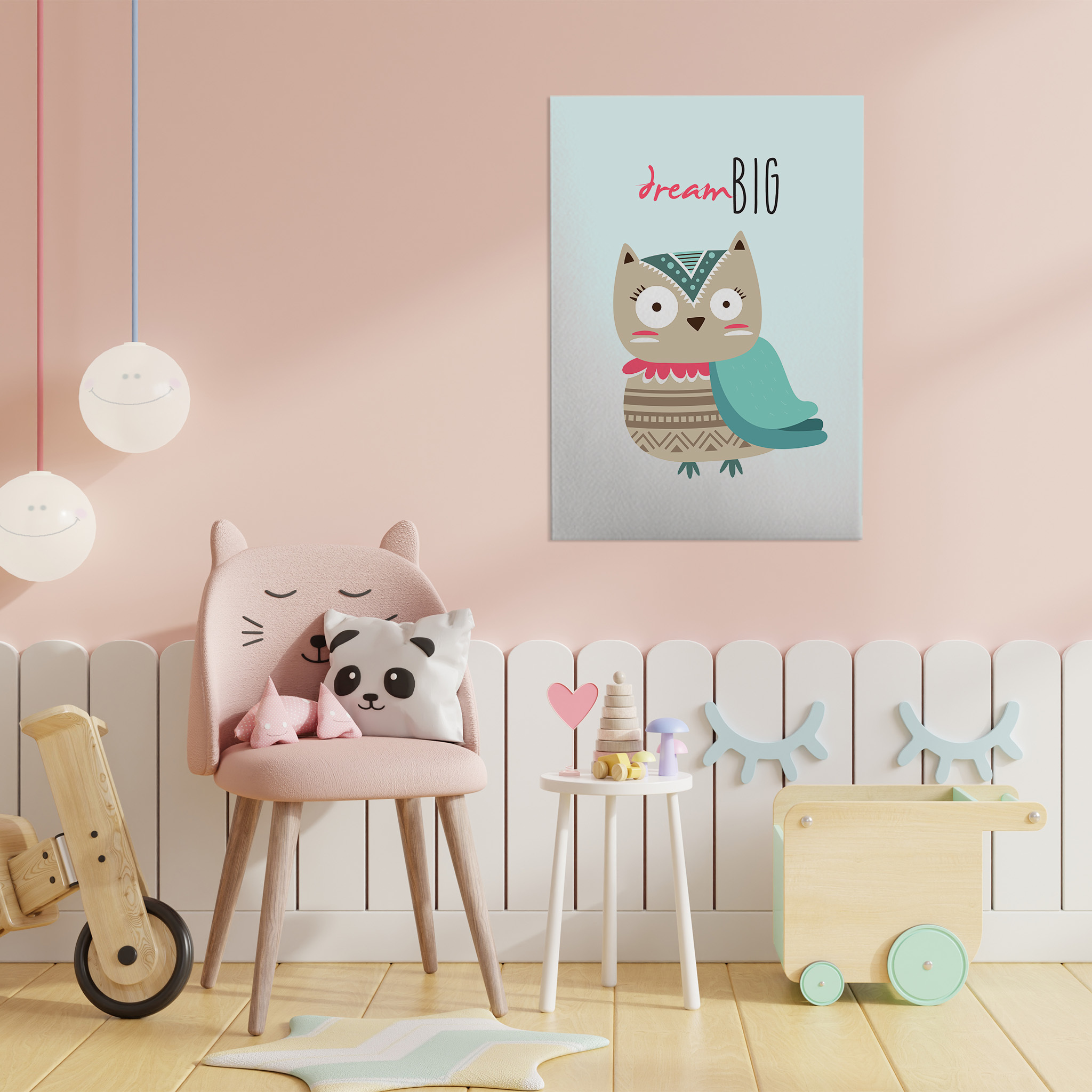 kids room canvas owl