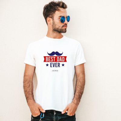 man white t shirt best dad ever sample
