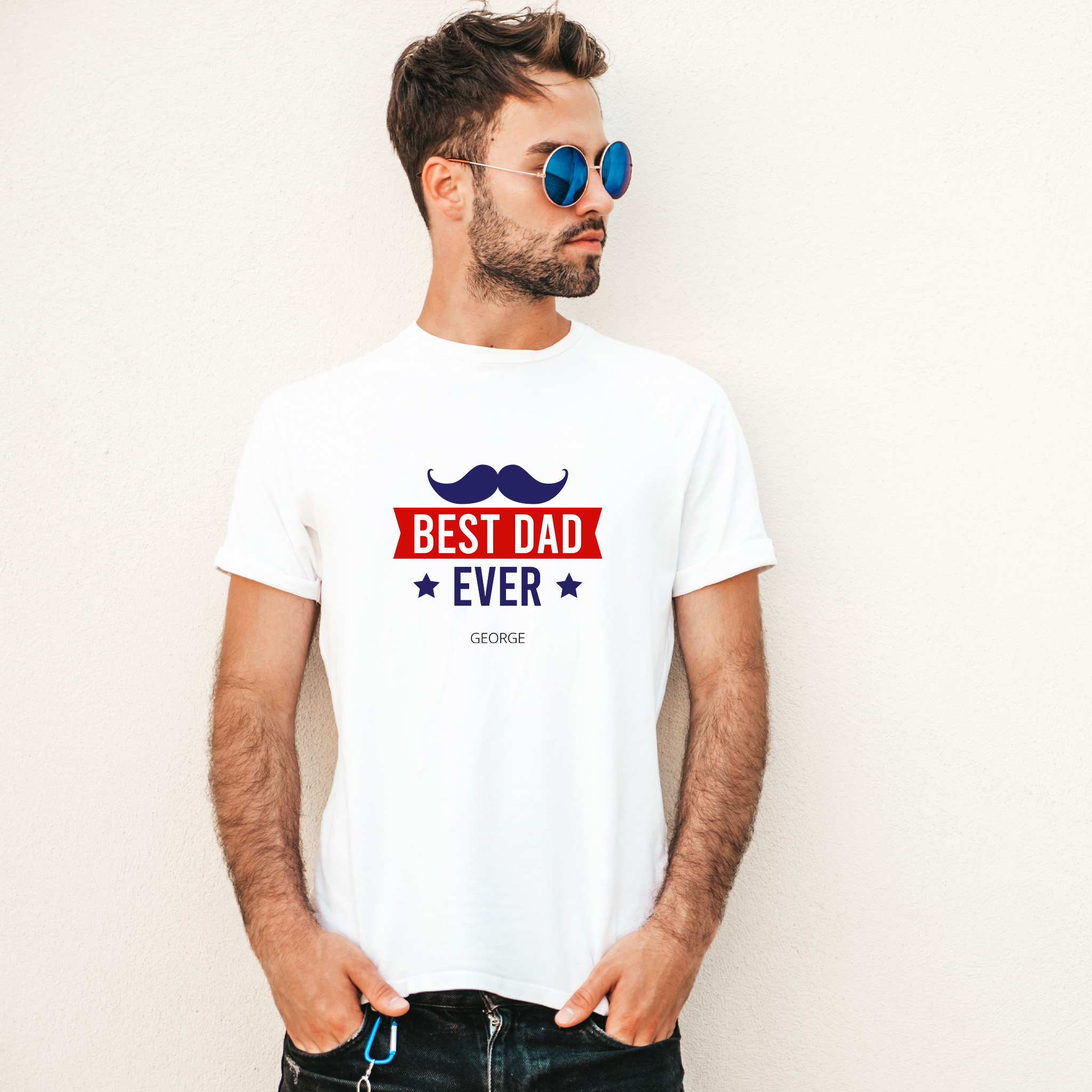 man white t shirt best dad ever sample man white t shirt best dad ever sample
