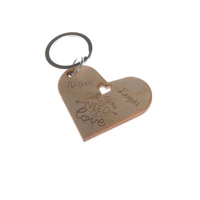 ξύλινο με χαραξη για κλειδιαLOVE25B